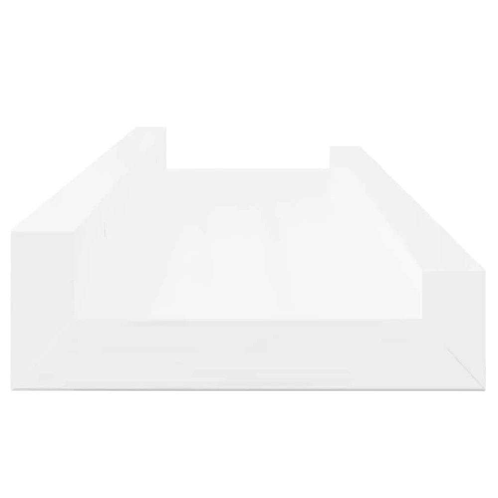Sieninės lentynos, 4vnt., baltos spalvos, 40x9x3cm, blizgios