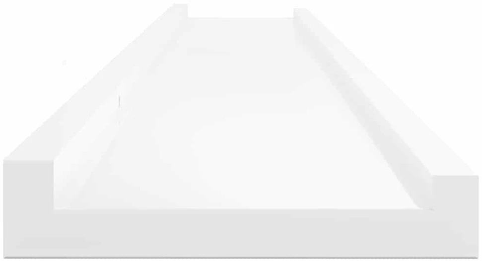 Sieninės lentynos, 4vnt., baltos spalvos, 115x9x3cm, blizgios