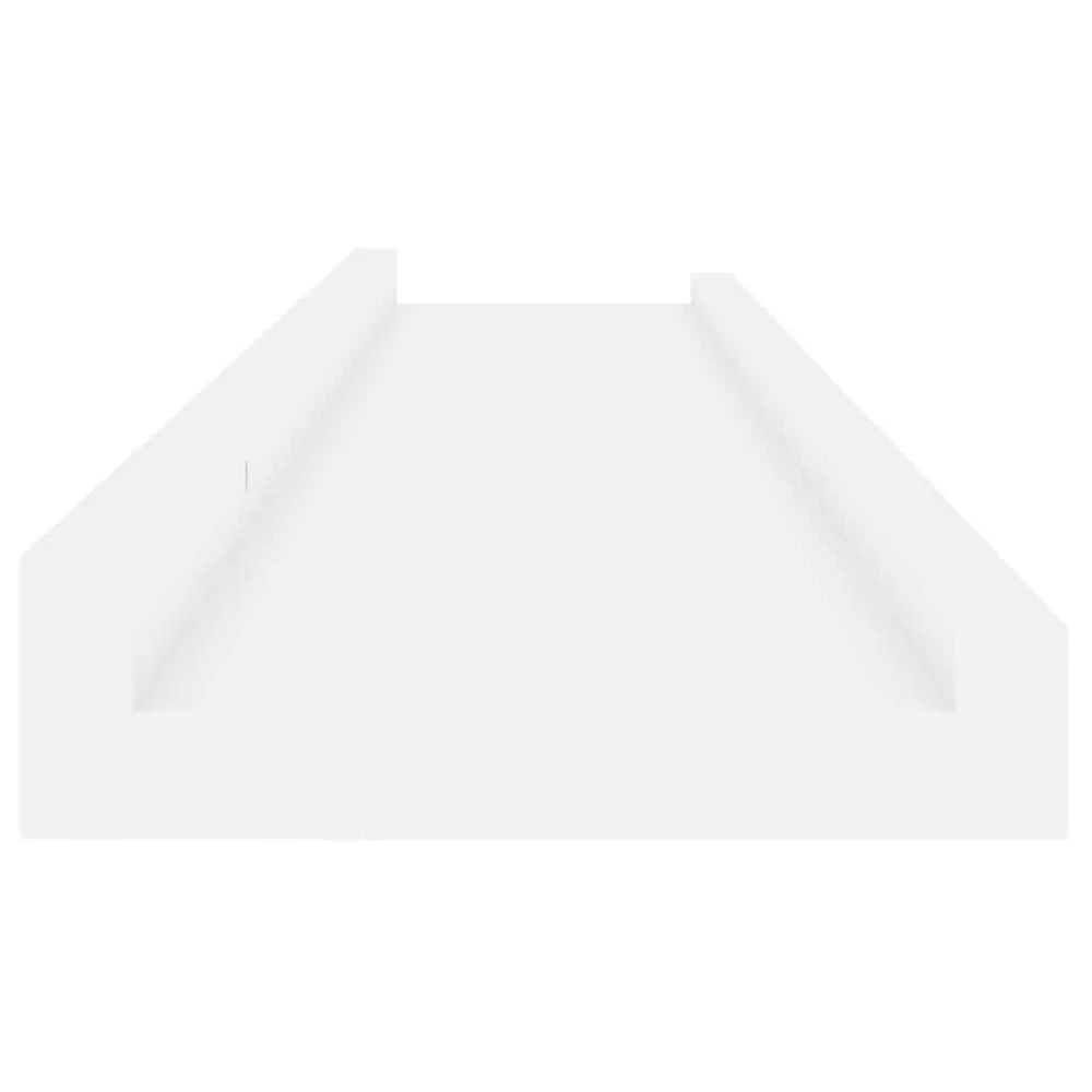 Sieninės lentynos, 4vnt., baltos spalvos, 80x9x3cm, blizgios