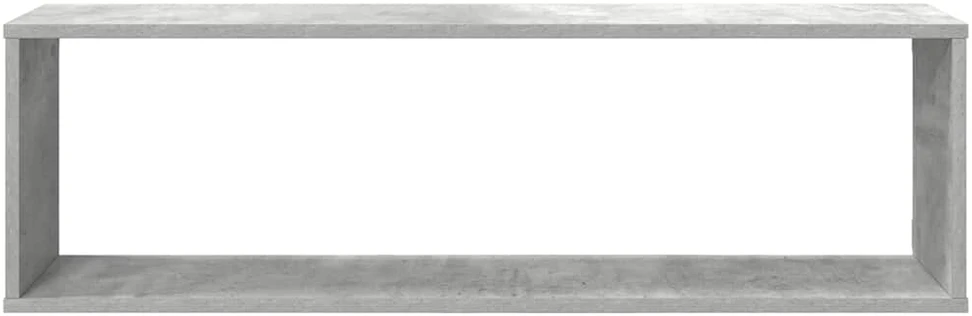 Sieninės lentynos, 4vnt., betono, 100x15x30cm, apdirbta mediena