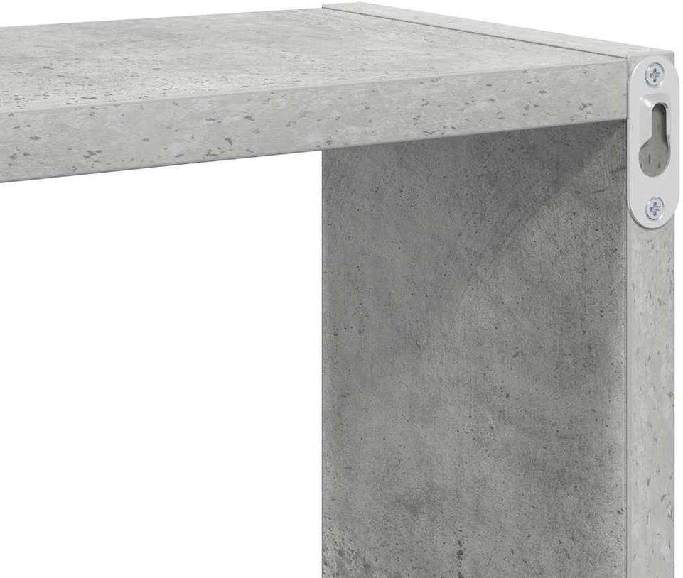 Sieninės lentynos, 4vnt., betono, 80x15x26,5cm, mediena