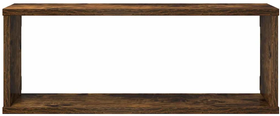 Sieninės lentynos, 4vnt., dūminio ąžuolo, 60x15x23cm, mediena