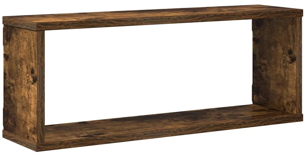 Sieninės lentynos, 4vnt., dūminio ąžuolo, 60x15x23cm, mediena