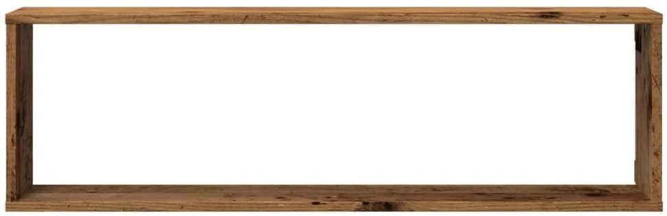 Sieninės lentynos, 4vnt., medienos, 100x15x30cm, kubo formos