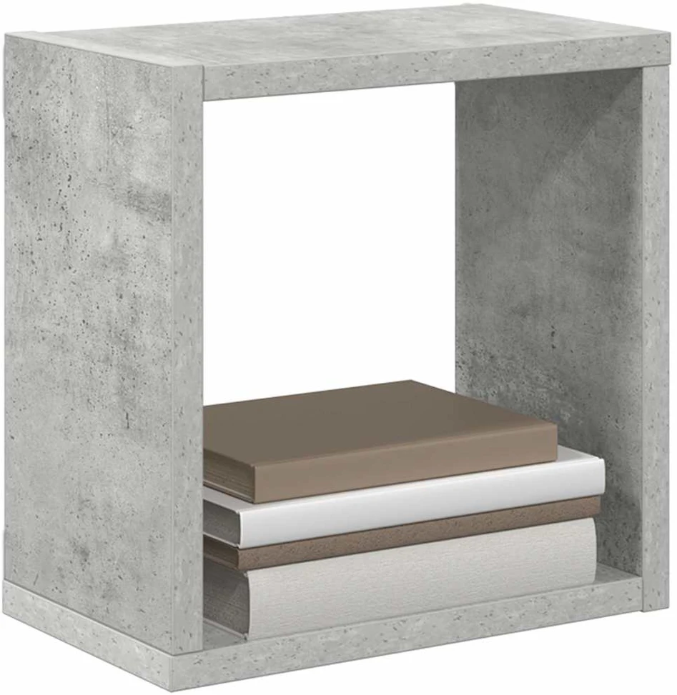 Sieninės lentynos, 4vnt., pilkos, 26x15x26cm, kubo formos