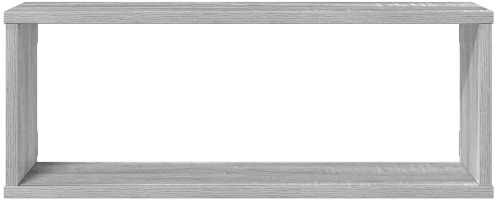 Sieninės lentynos, 4vnt., pilkos ąžuolo, 60x15x23cm, mediena