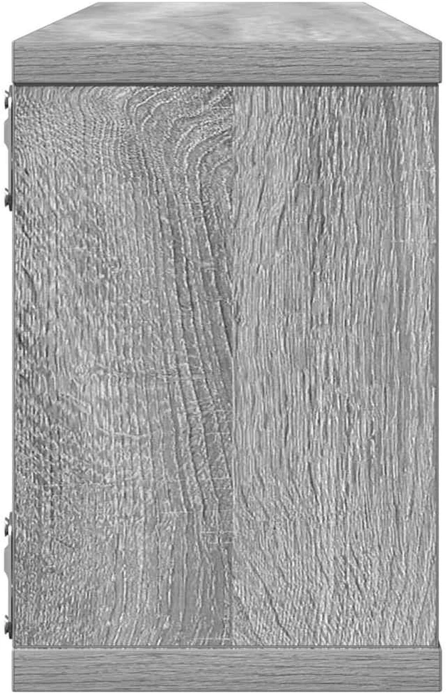 Sieninės lentynos, 4vnt., pilkos ąžuolo, 60x15x23cm, mediena