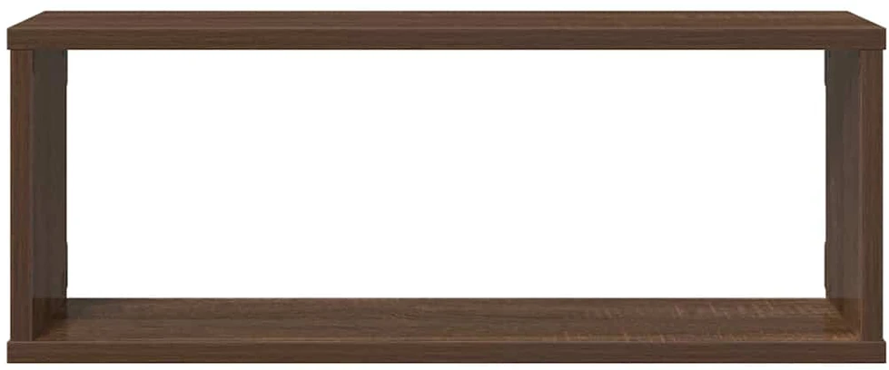 Sieninės lentynos, 4vnt., rudos ąžuolo, 60x15x23cm, mediena
