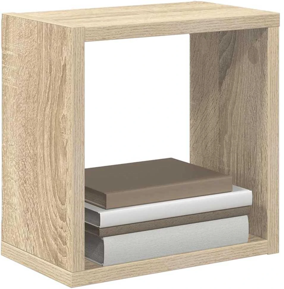 Sieninės lentynos, 6vnt., ąžuolo, 26x15x26cm, kubo formos