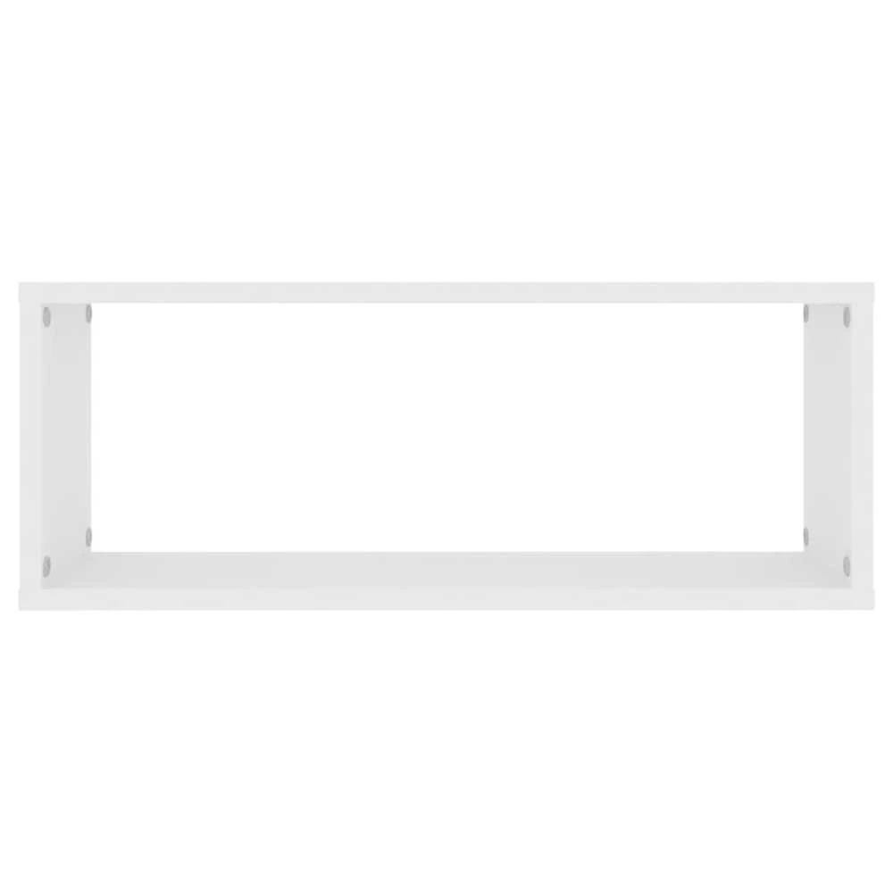Sieninės lentynos, 6vnt., baltos, 60x15x23cm, apdirbta mediena