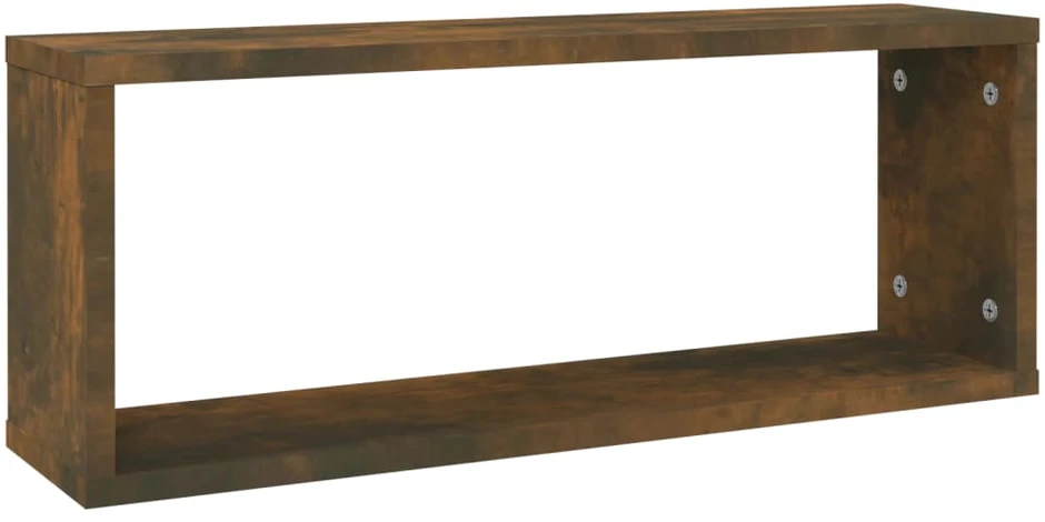 Sieninės lentynos, 6vnt., dūminio ąžuolo, 60x15x23cm, mediena