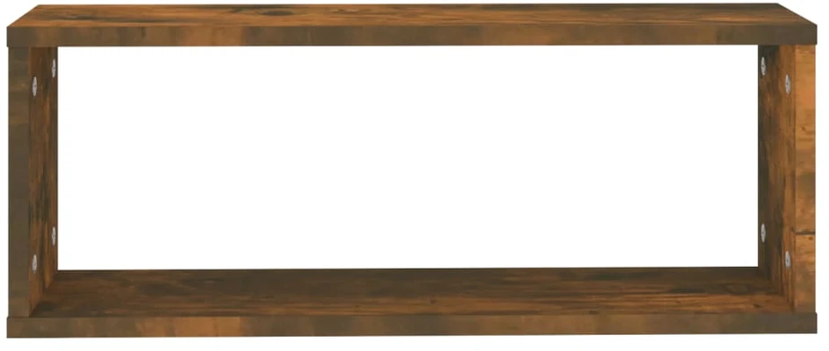 Sieninės lentynos, 6vnt., dūminio ąžuolo, 60x15x23cm, mediena