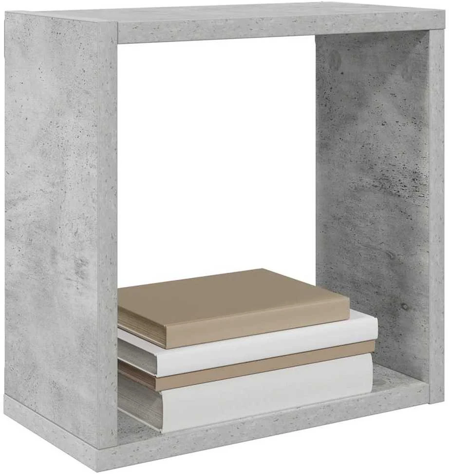 Sieninės lentynos, 6vnt., pilkos, 30x15x30cm, kubo formos