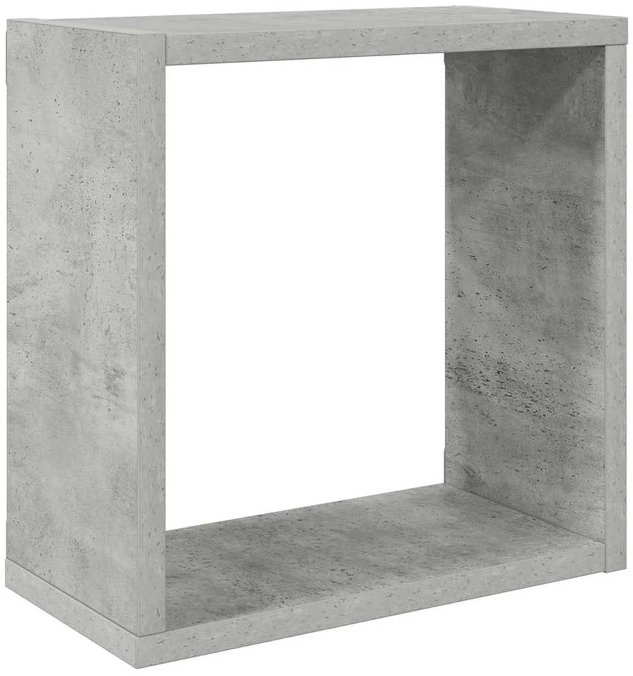 Sieninės lentynos, 6vnt., pilkos, 30x15x30cm, kubo formos