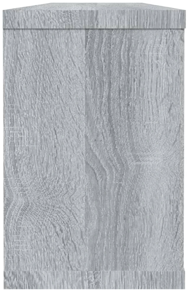 Sieninės lentynos, 6vnt., pilkos ąžuolo, 60x15x23cm, mediena
