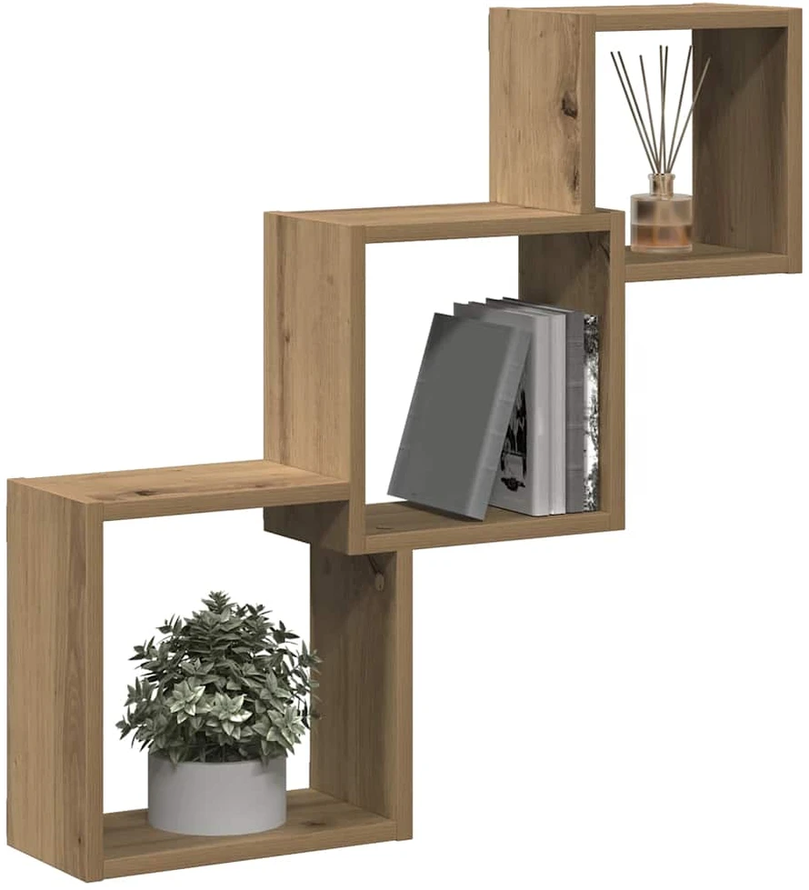 Sieninės lentynos, artisano, 68x15x68cm, MDP, kubo formos
