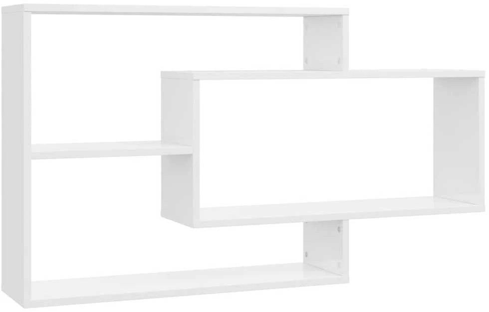Sieninės lentynos, baltos, 104x20x58,5cm, apdirbta mediena