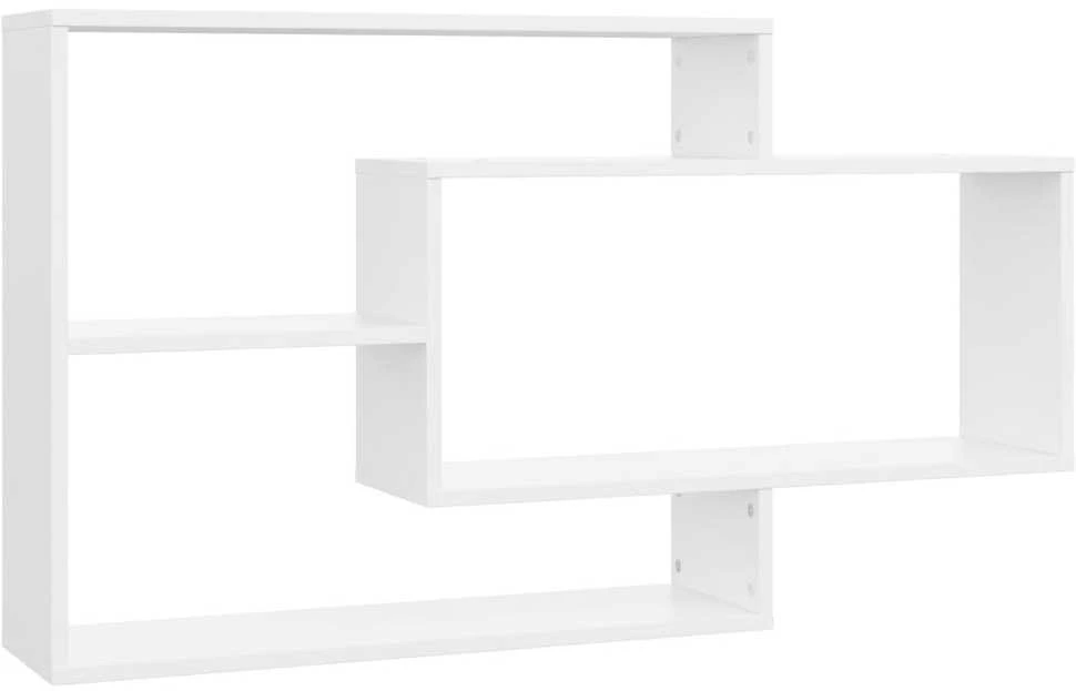 Sieninės lentynos, baltos, 104x20x58,5 cm, apdirbta mediena