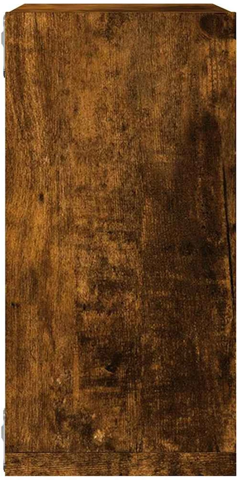 Sieninės lentynos, kubo formos, 2 vnt., rūkyto ąžuolo spalvos, 30x15x30 cm