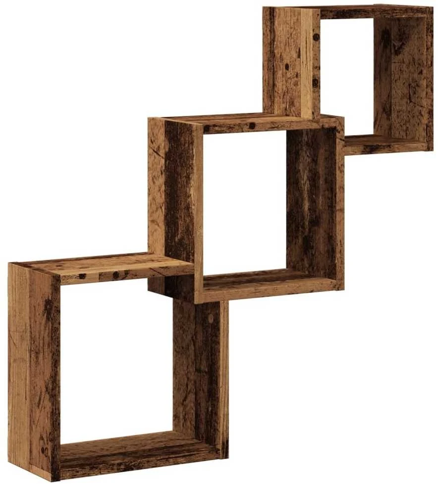 Sieninės lentynos, medienos, 68x15x68cm, MDP, kubo formos
