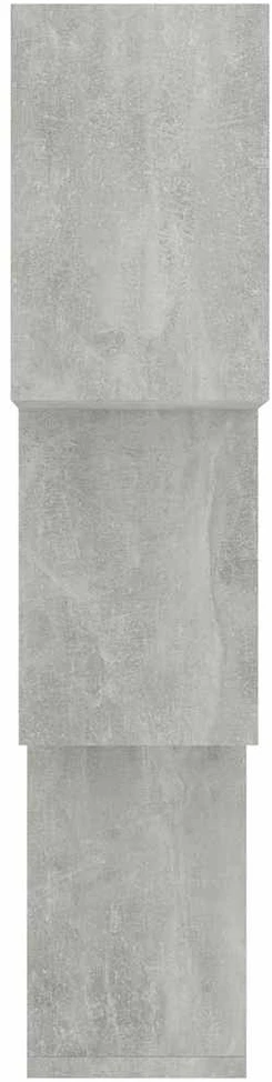 Sieninės lentynos, pilkos sp., 68x15x68cm, mediena, kubo formos