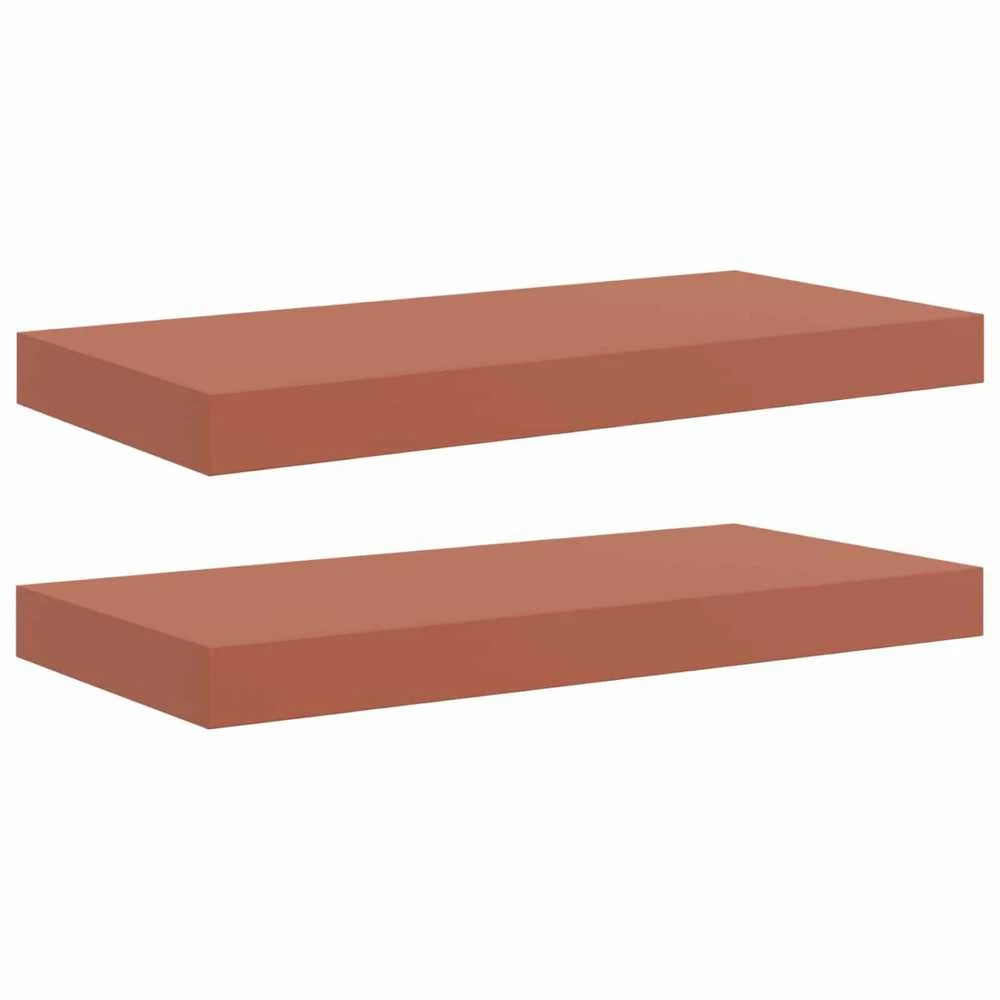 Sieninė lentyna 2 vnt. Raudona 50 x 23,5 x 3,8 cm
