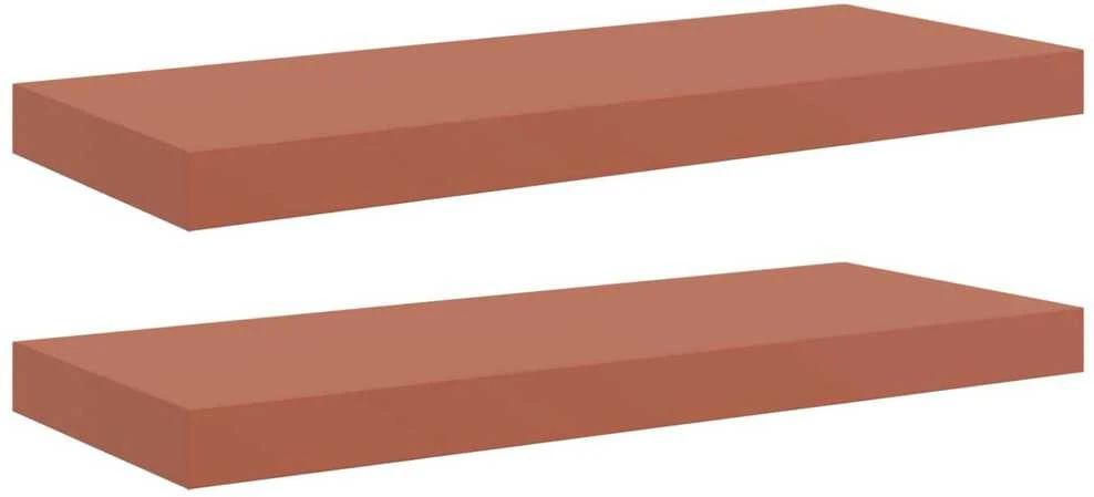 Sieninė lentyna 2 vnt. Raudona 60 x 23,5 x 3,8 cm