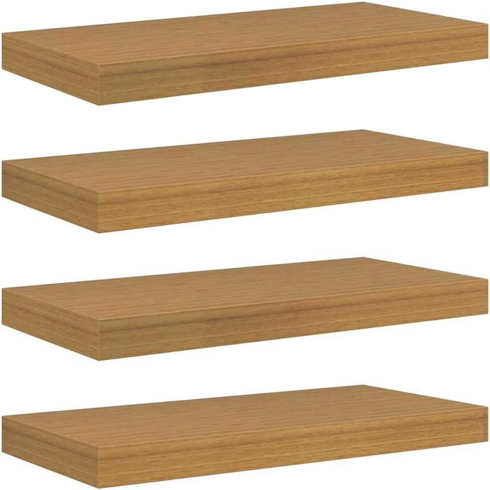 Sieninė lentyna 4 vnt. Smėlio 50 x 23,5 x 3,8 cm