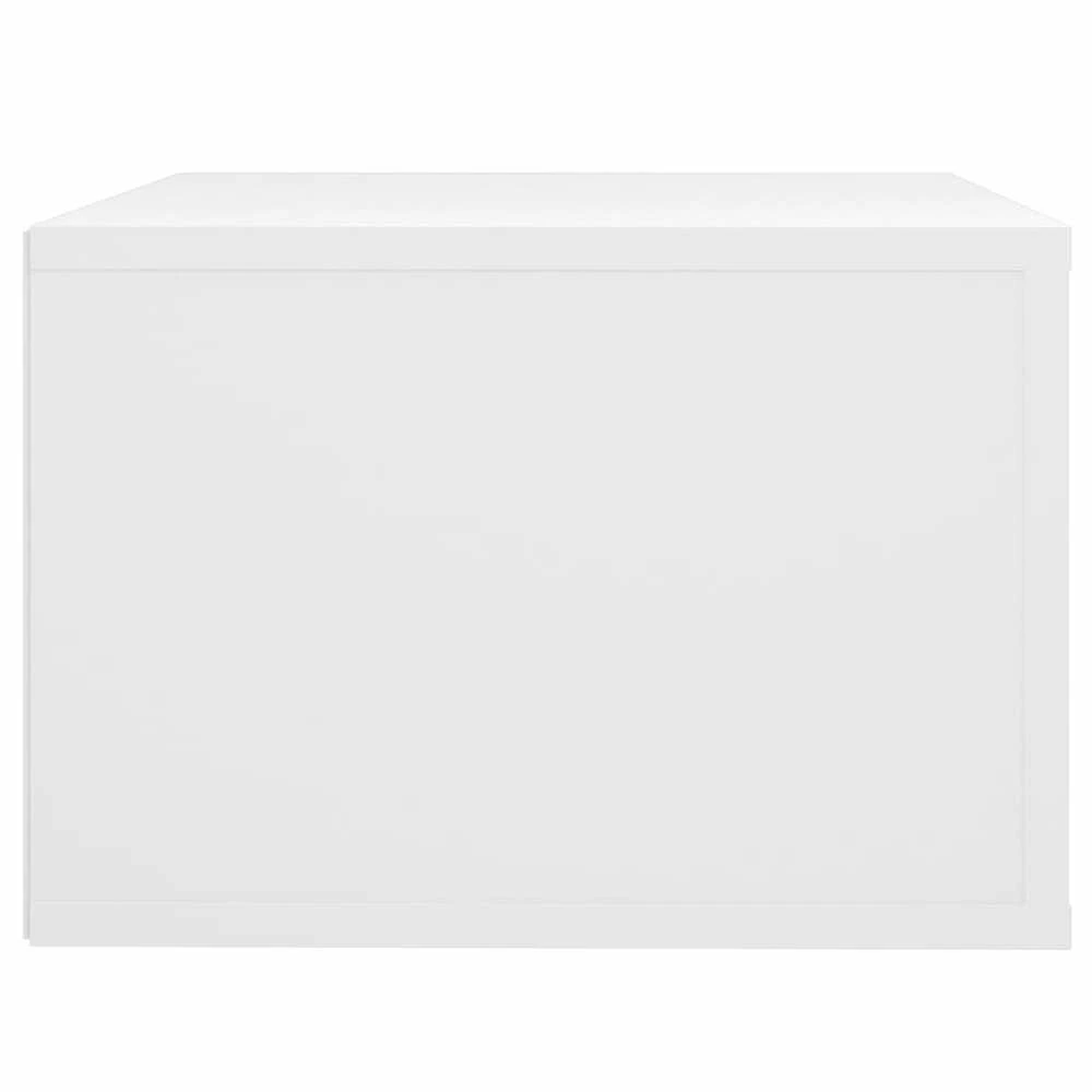Sieninės naktinės spintelės, 2vnt., baltos, 50x36x25cm