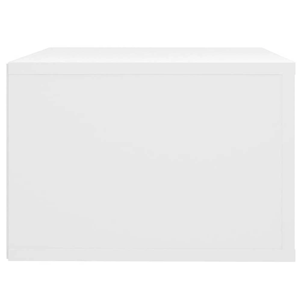 Sieninės naktinės spintelės, 2vnt., baltos, 50x36x25cm