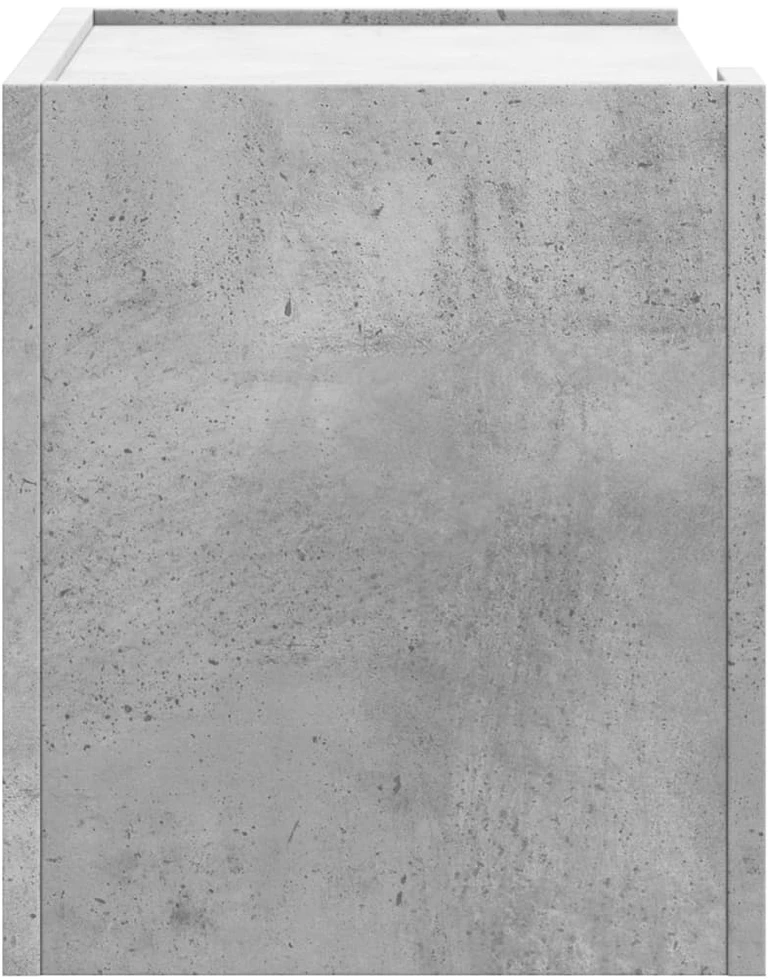 Sieninės naktinės spintelės, 2vnt., betono pilkos, 45x30x35cm