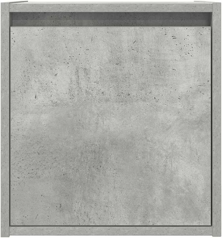 Sieninės naktinės spintelės, 2vnt., betono pilkos, 38x34x40 cm