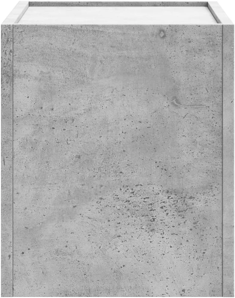 Sieninės naktinės spintelės, 2vnt., betono pilkos, 45x30x35cm