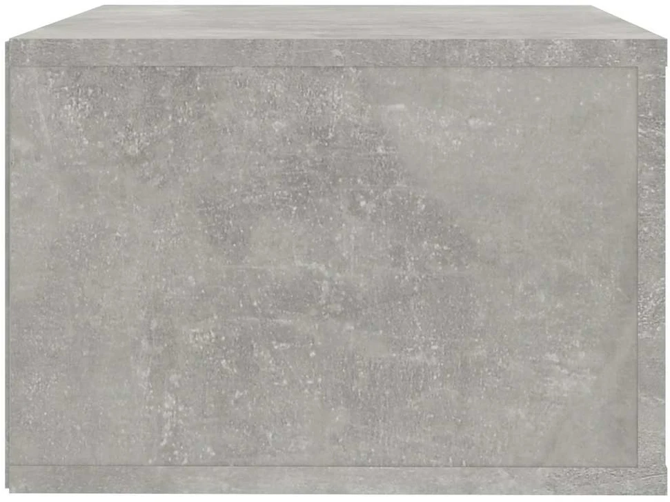 Sieninės naktinės spintelės, 2vnt., betono pilkos, 50x36x25cm