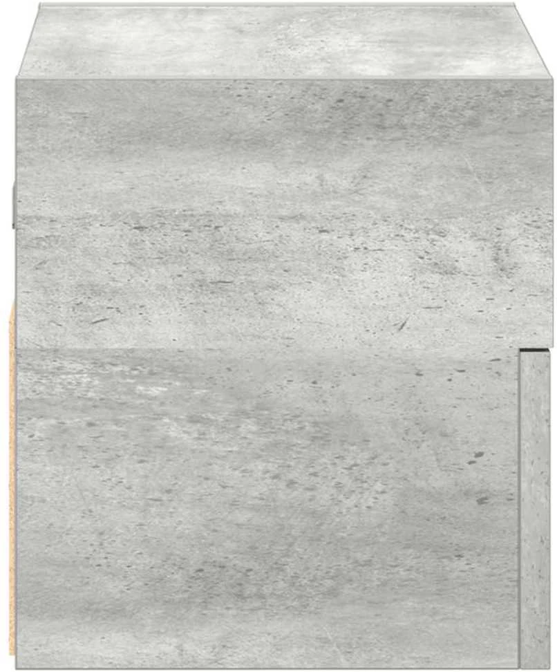 Sieninės naktinės spintelės, 2vnt., pilka, 45x26x28,5cm
