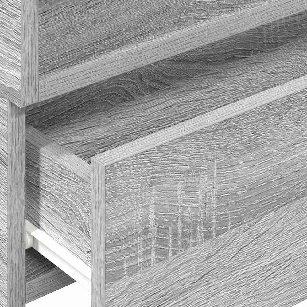Sieninės naktinės spintelės, 2vnt., pilka, 45x26x28,5cm
