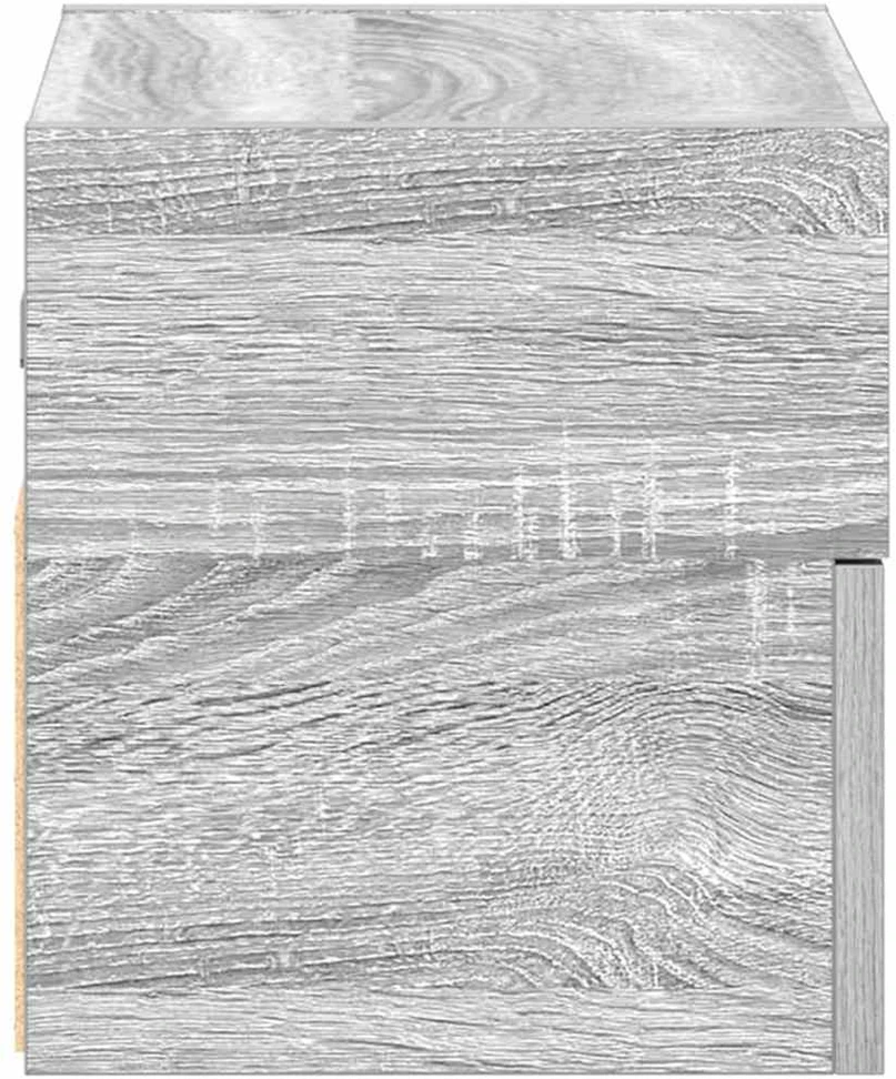 Sieninės naktinės spintelės, 2vnt., pilka, 45x26x28,5cm