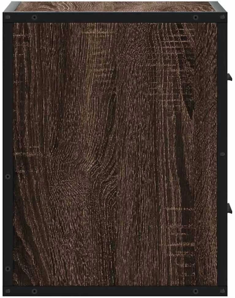 Sieninės naktinės spintelės, 2vnt., ruda ąžuolo, 40x31x39,5 cm