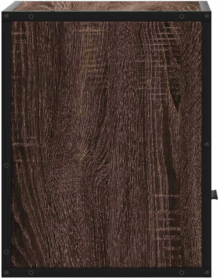 Sieninės naktinės spintelės, 2vnt., ruda ąžuolo, 40x31x39,5 cm