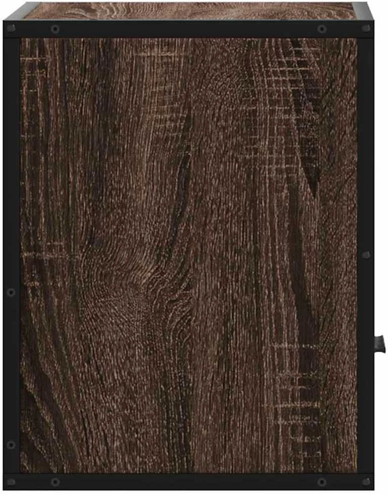 Sieninės naktinės spintelės, 2vnt., ruda ąžuolo, 40x31x39,5 cm