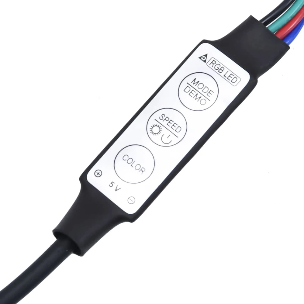 TV staliukas Sieninės naktinės spintelės su LED lemputėmis, 2vnt., baltos
