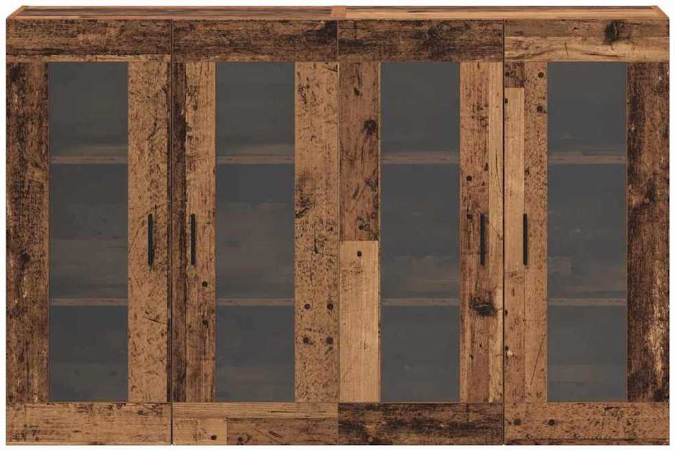 Sieniniai spintelės 2 vnt. Sena mediena 69,5 x 34 x 90 cm