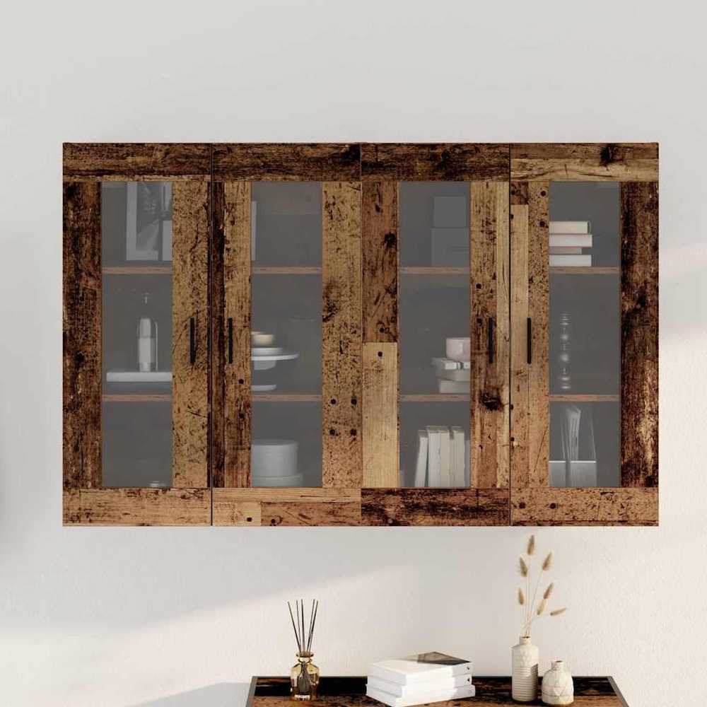 Sieniniai spintelės 2 vnt. Sena mediena 69,5 x 34 x 90 cm