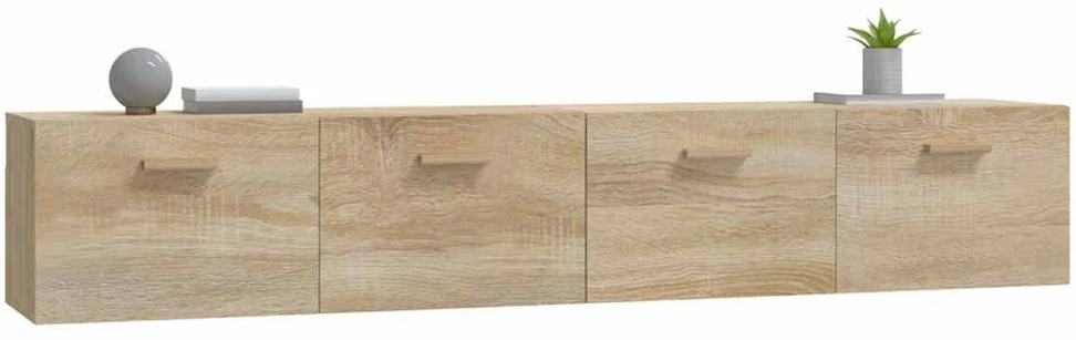 Sieninės spintelės, 2vnt., ąžuolo, 100x36,5x35cm, mediena