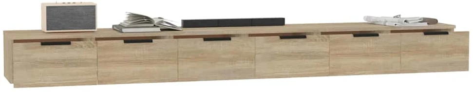 Sieninės spintelės, 2vnt., ąžuolo, 102x30x20cm, mediena