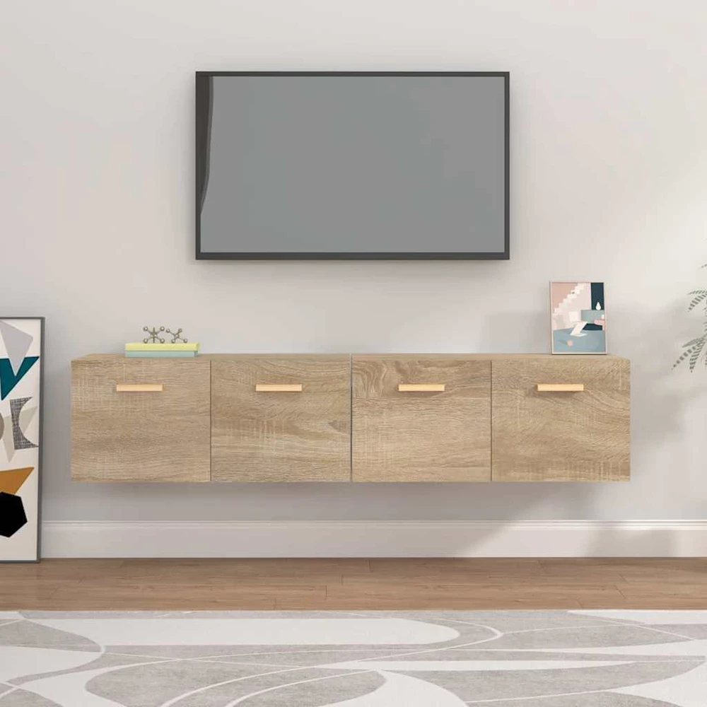 Sieninės spintelės, 2vnt., ąžuolo, 80x35x36,5cm, mediena