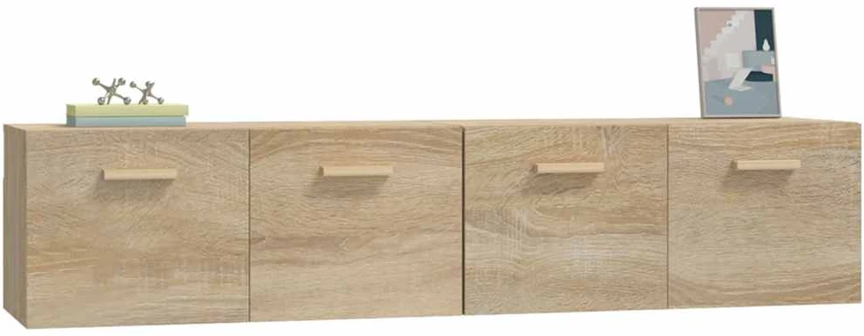 Sieninės spintelės, 2vnt., ąžuolo, 80x35x36,5cm, mediena