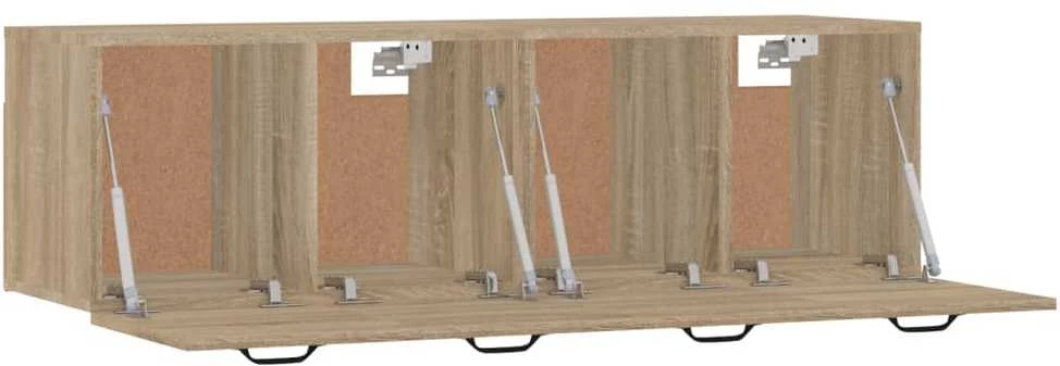 Sieninės spintelės, 2vnt., ąžuolo, 80x35x36,5cm, mediena