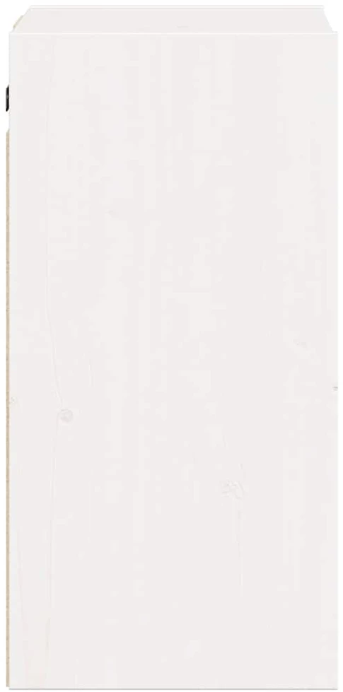 Sieninės spintelės, 2vnt., baltos, 30x30x60cm, pušies masyvas