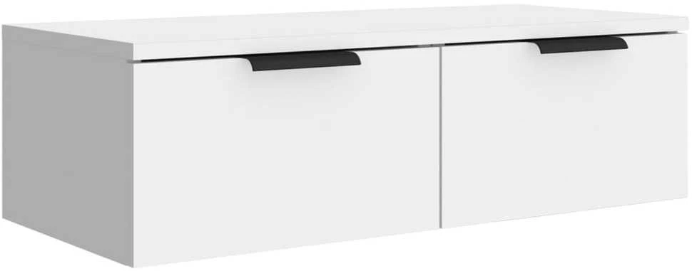 Sieninės spintelės, 2vnt., baltos, 68x30x20cm, apdirbta mediena